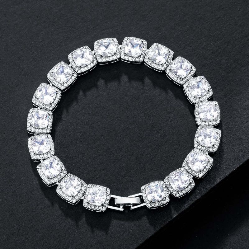 18K White Gold Tennis Bracelet Pi-Mart