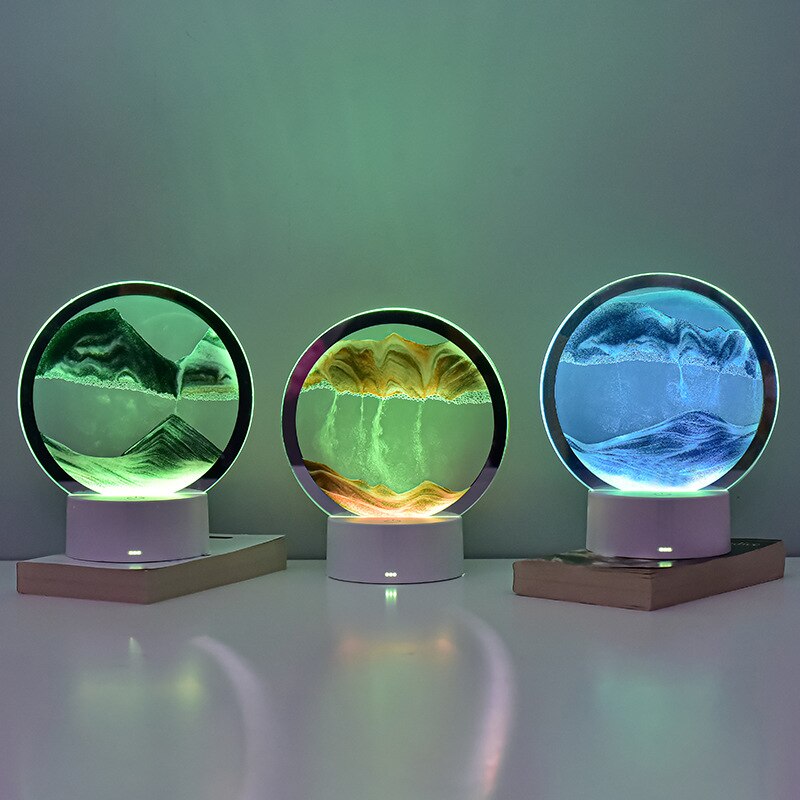 7 Colors USB Sandscape Table Lamp - SJB-DIAMOND ELITES