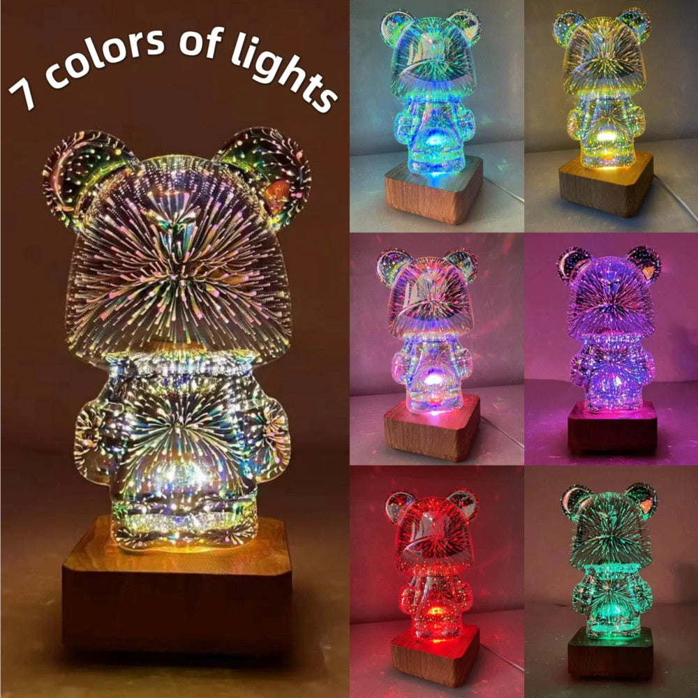 3D Bear Firework Light Lamp - SJB-DIAMOND ELITES