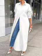 Long-sleeved Casual Shirts And Dresses With Multiple Wear Methods. - SJB-DIAMOND ELITES
