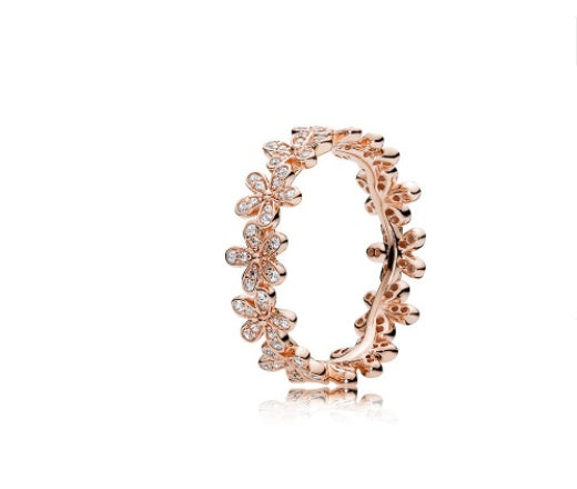 Rose gold dazzling daisy cluster ring Pi-Mart