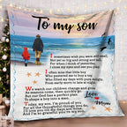 1pc To My Son Blanket Creative Text Letter To Son Soft Blanket Flannel Blanket For Couch Sofa Office Bed Camping Travel, Multi-purpose Gift Blanket For All Season Lootquake LLC