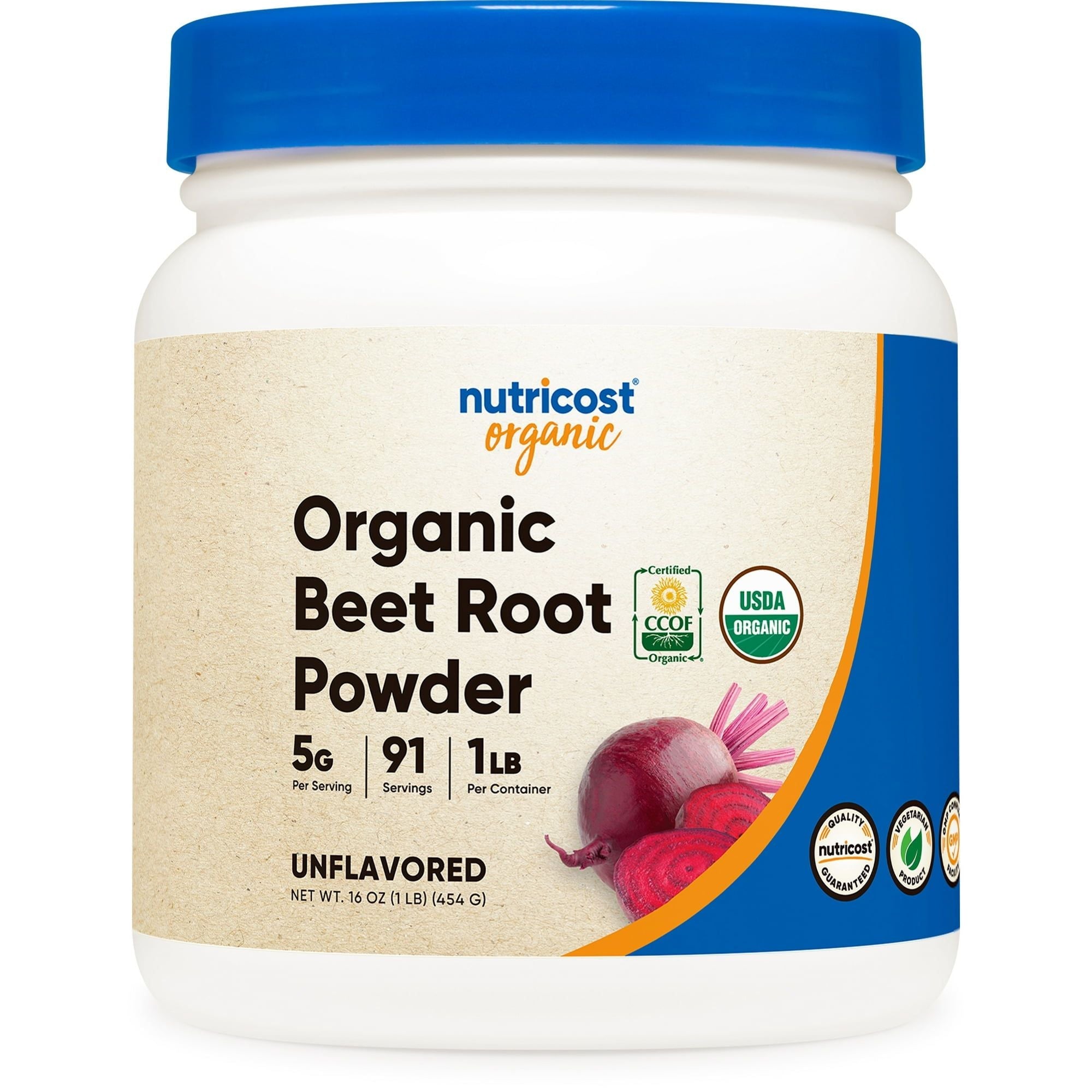 Nutricost Organic Beet Root Powder 1 lb - Certified USDA Organic Supplement EasyOptionXY LLC