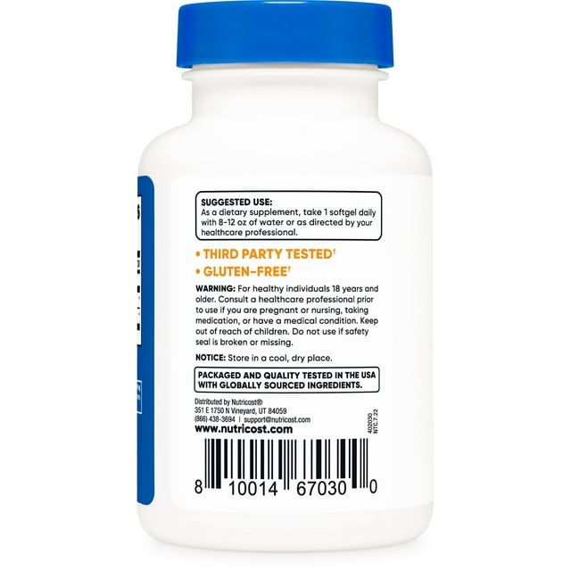 Nutricost Zeaxanthin with Lutein Softgels (120 Softgels) Supplement - Promotes Eye Health EasyOptionXY LLC