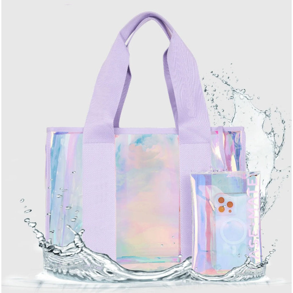 Transparent ladies tote bag large capacity colorful, beach bag waterproof swimming bag, waterproof mobile phone bag storage bag, clear bag for stadium events - SJB-DIAMOND ELITES
