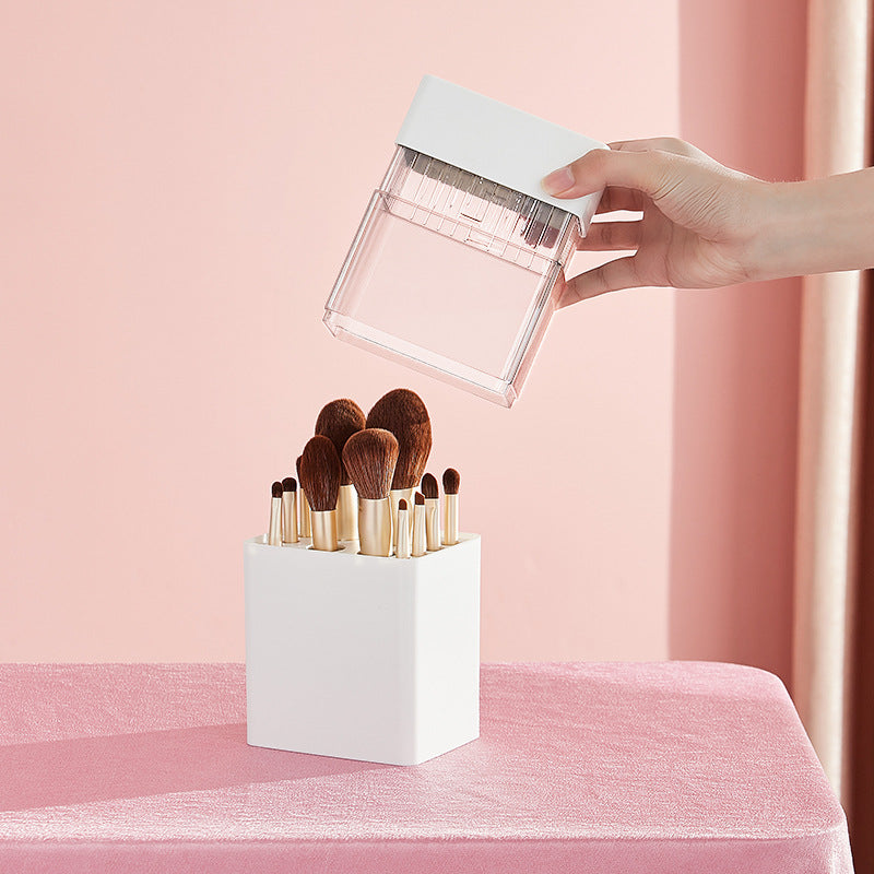 Cosmetic brush storage bucket