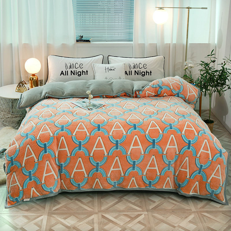 Plush Thick Snowflake Duvet Cover Single Piece Flannel Pi-Mart