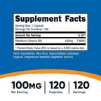 Nutricost Vitamin B2 (Riboflavin) 100mg, 120 Capsules - Non-GMO Supplement