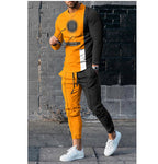 European And American Multi-color Long Sleeve Casual Sports Men Suit Lootquake LLC