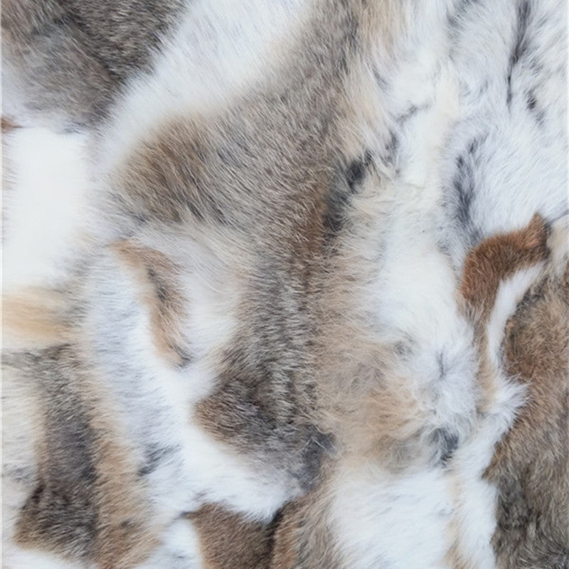 Rabbit Winter Fur Blankets Rabbit Fur Patchwork Mattress Clothing Furniture Bed Blankets Pi-Mart