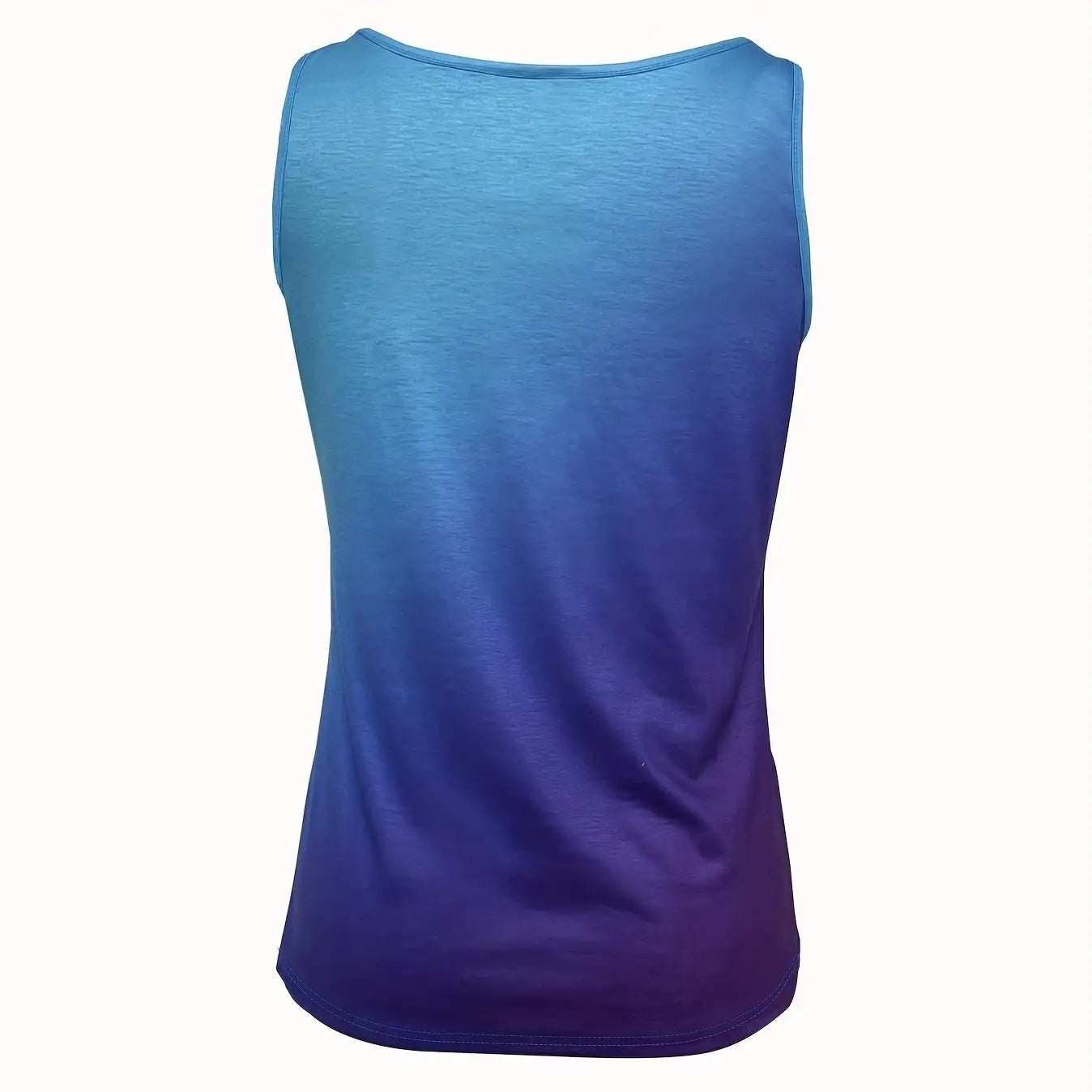 Ladies' Colorful Gradient Letter Print V-neck Casual Versatile Fashion Vest - SJB-DIAMOND ELITES
