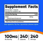 Nutricost DHEA 100mg, 240 Capsules - Gluten Free, Soy Free, Non-GMO, Supplement EasyOptionXY LLC