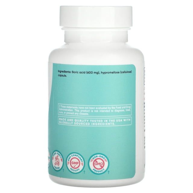 Nutricost Boric Acid 600mg, 30 Capsules - Vaginal Suppository - Supplement EasyOptionXY LLC