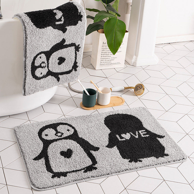 Bathroom Floor Mat Bathroom Absorbent Cute Household Non-slip Pi-Mart