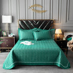 Quilted Padded Continental Bed Cover Three Piece Set Pi-Mart