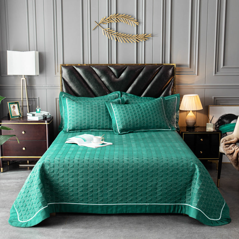 Quilted Padded Continental Bed Cover Three Piece Set Pi-Mart
