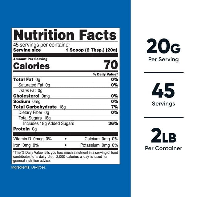 Nutricost Dextrose Powder 2 lbs - Vegetarian Friendly Supplement EasyOptionXY LLC