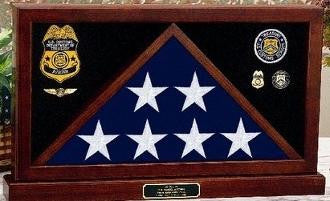 Flag Display Case with a centered partition The Military Gift Store