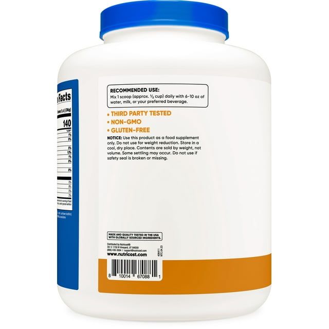 Nutricost Whey Protein Isolate Powder (Salted Caramel) 5LBS - Gluten Free, Non-GMO EasyOptionXY LLC