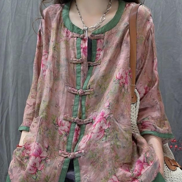 Cardigan Artistic Casual Loose Large Size Cropped Sleeve Top Pi-Mart