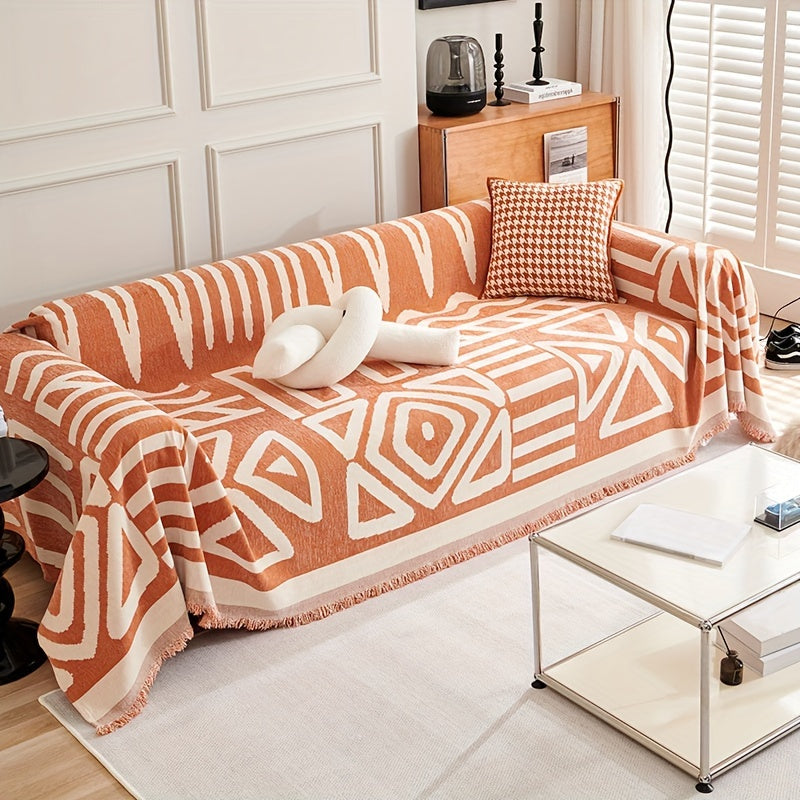 1pc Boho Style Sofa Cover, Anti Pet Scratch Couch Cover, Y Non-Slip Sofa Slipcover Furniture Protector, for Bedroom Living Room Home Decor Couch Cover Blanket Sofa Cover Blanket Sofa Throw Blanket