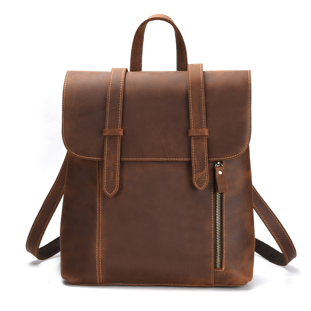 Retro Casual Large-capacity First Layer Leather Travel Bag Pi-Mart