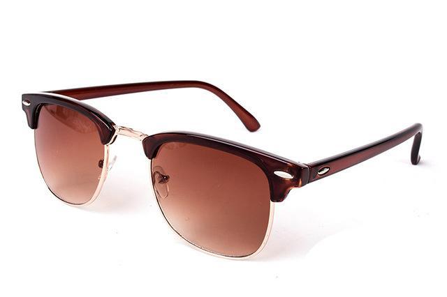 Luxury Popular  Famous Retro Semi-Rimless Brand Designer Sunglasses For Women and Men Polarized Classic Oculos De Sol Gafas Retro EyeglassesWith UV400  Sunglasses - SJB-DIAMOND ELITES