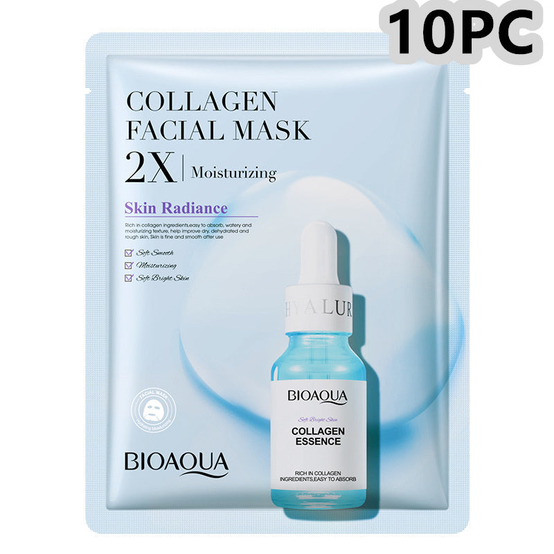 Collagen Face Mask Moisturizing Firming Face Sheet Mask Hyaluronic Acid Facial Masks Beauty Skin Care Gel Skin Care Lootquake LLC