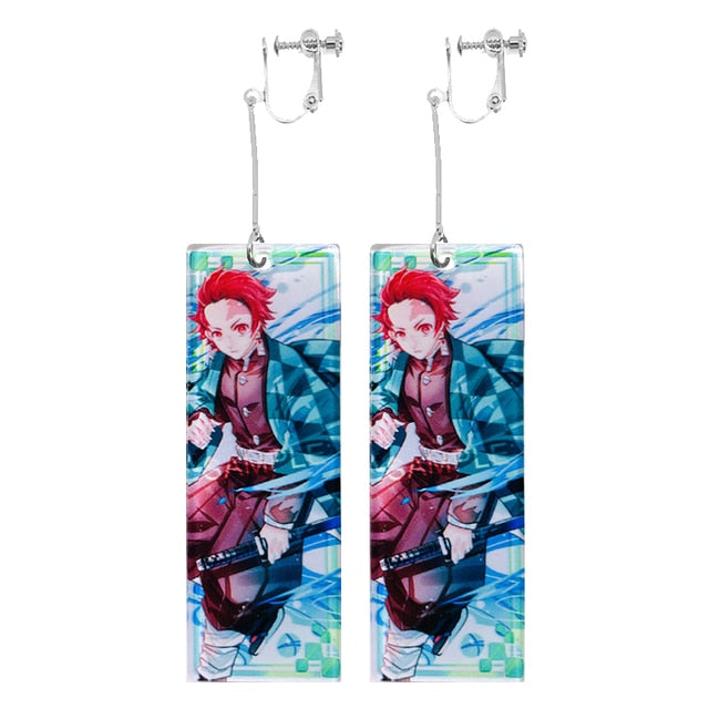 Acrylic Tanjiro Earrings Pi-Mart