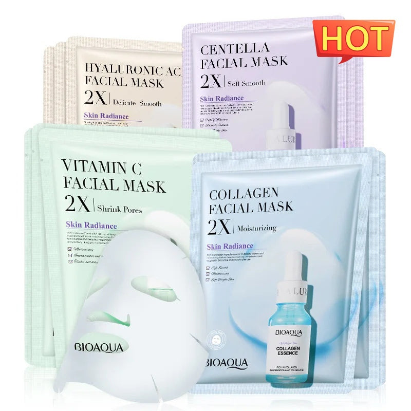 Collagen Face Mask Moisturizing Firming Face Sheet Mask Hyaluronic Acid Facial Masks Beauty Skin Care Gel Skin Care Lootquake LLC