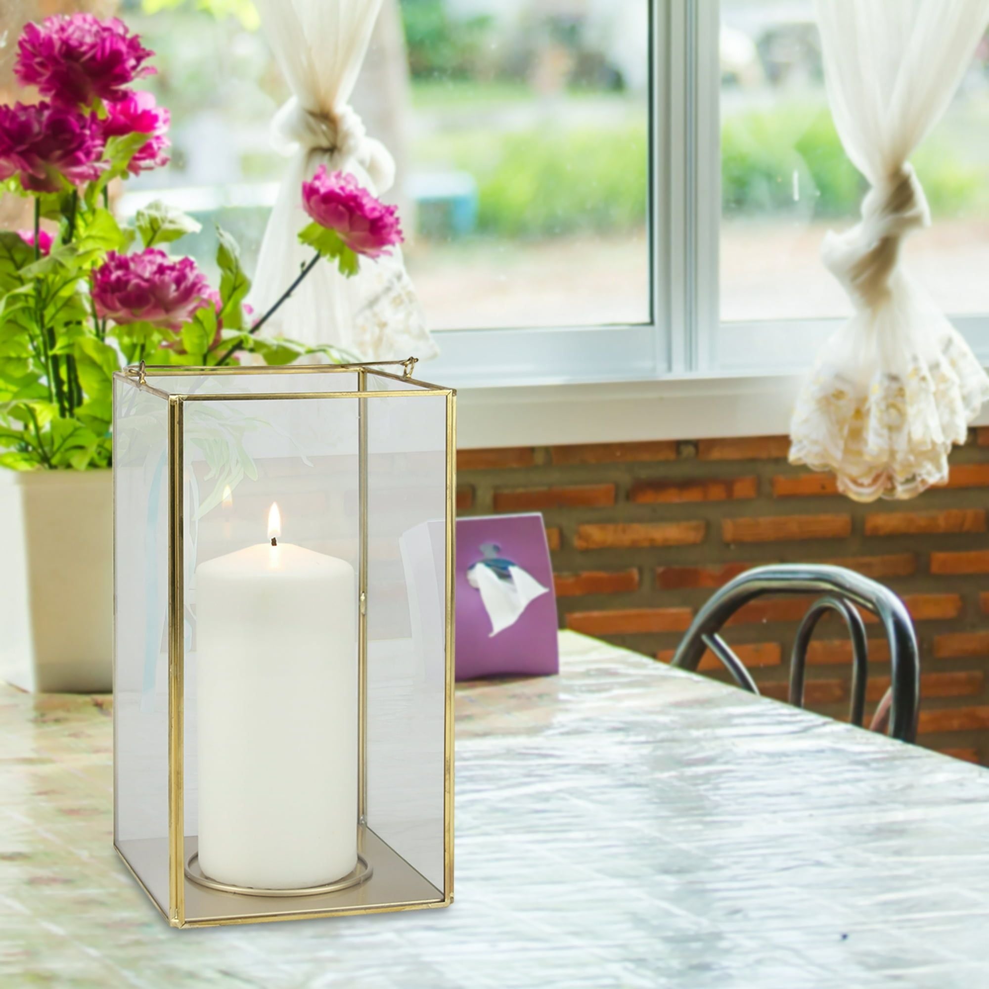 Better Homes & Gardens Decorative Gold Metal Lantern Large [Delivery] EasyOptionXY LLC