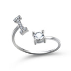 Adjustable 26 Initial Letter Ring Fashion Jewelry For Women Simple Elegant Jewelry Pi-Mart