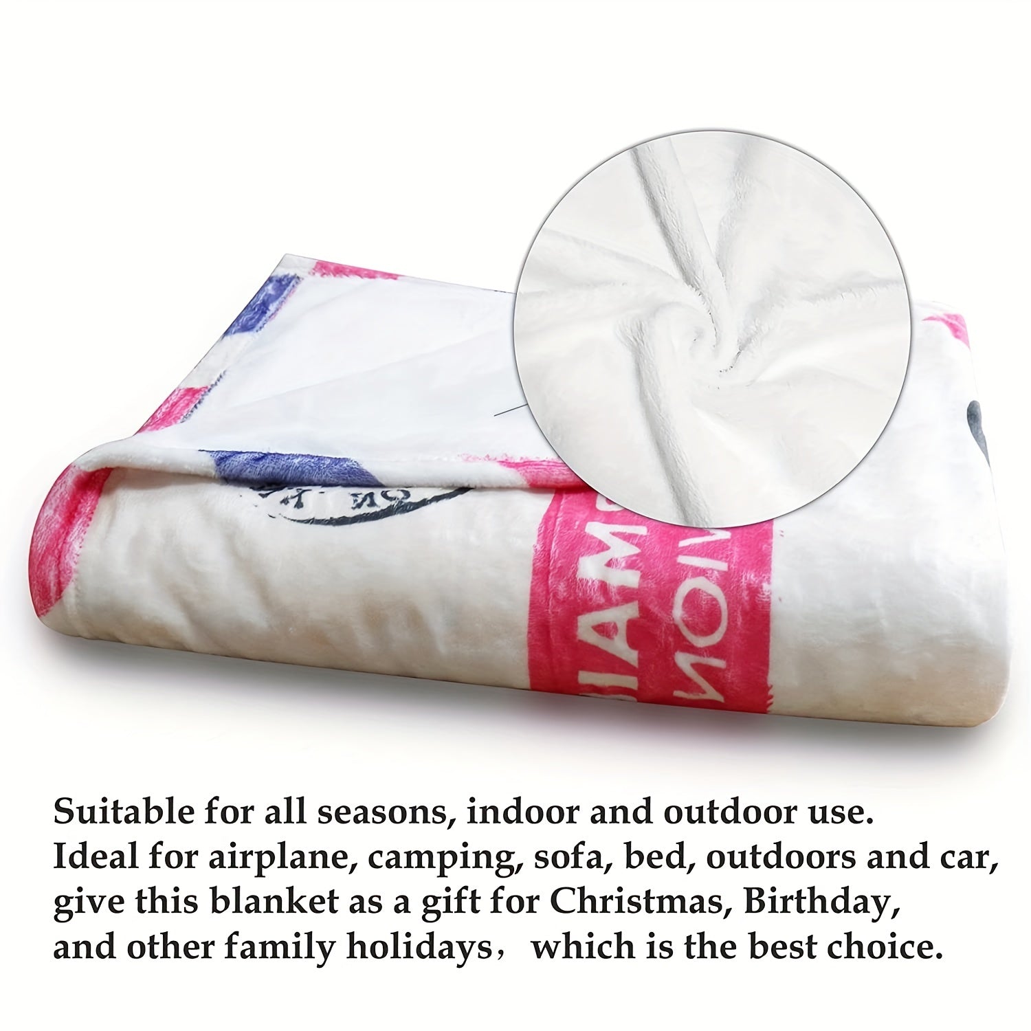 1pc Soft Flannel Envelope Blanket for Mom - Perfect Gift for Birthday, Mother's Day, Valentine's Day, and More