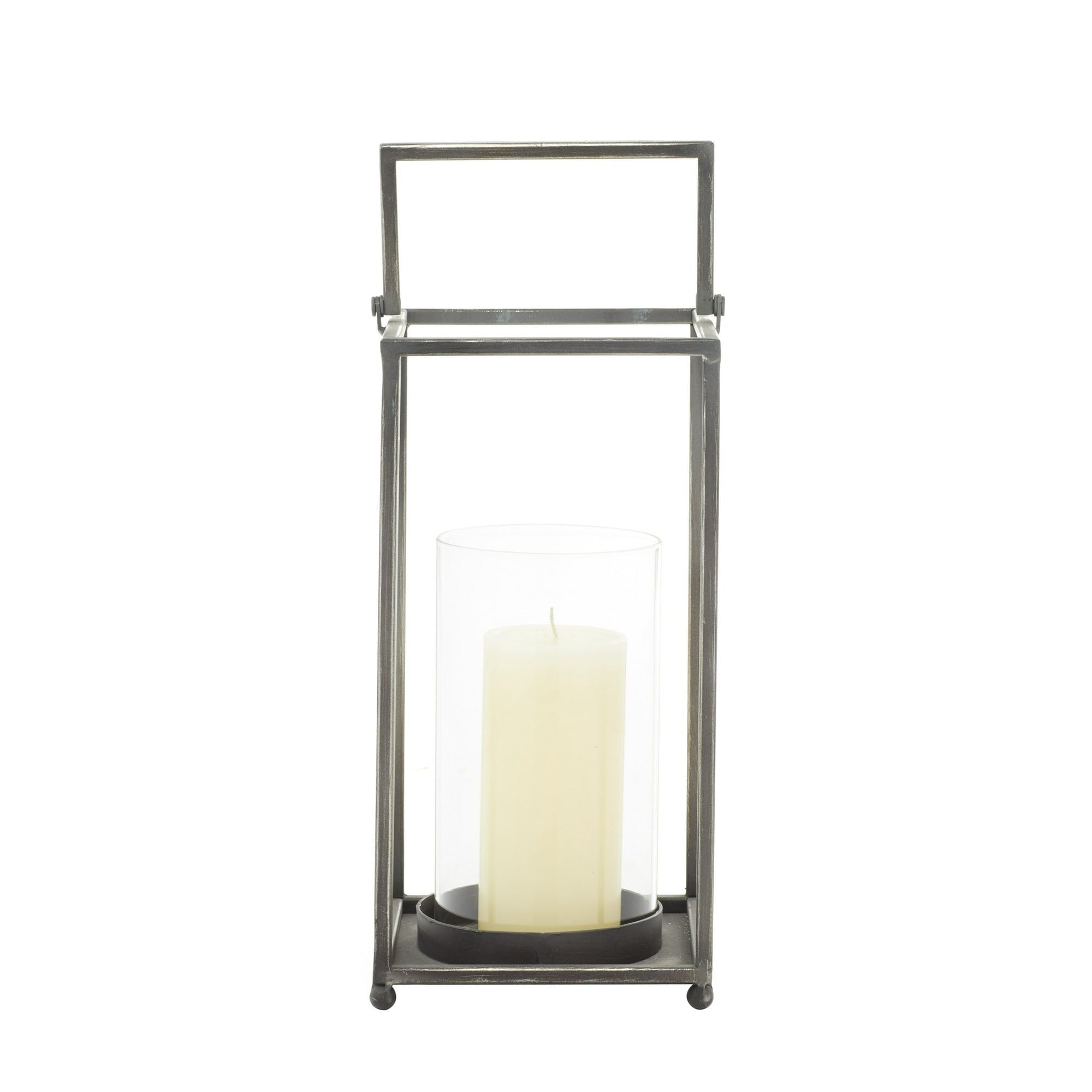 DecMode Black Metal Decorative Candle Lantern EasyOptionXY LLC