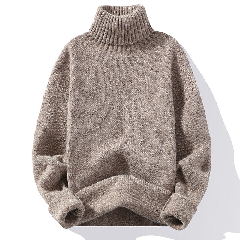 Sweater Soft Sweater Men's Slim-fit Thickened Pullover Bottoming Shirt Pi-Mart