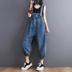 Elegant Women's Summer Loose Wide Leg Denim Pants
