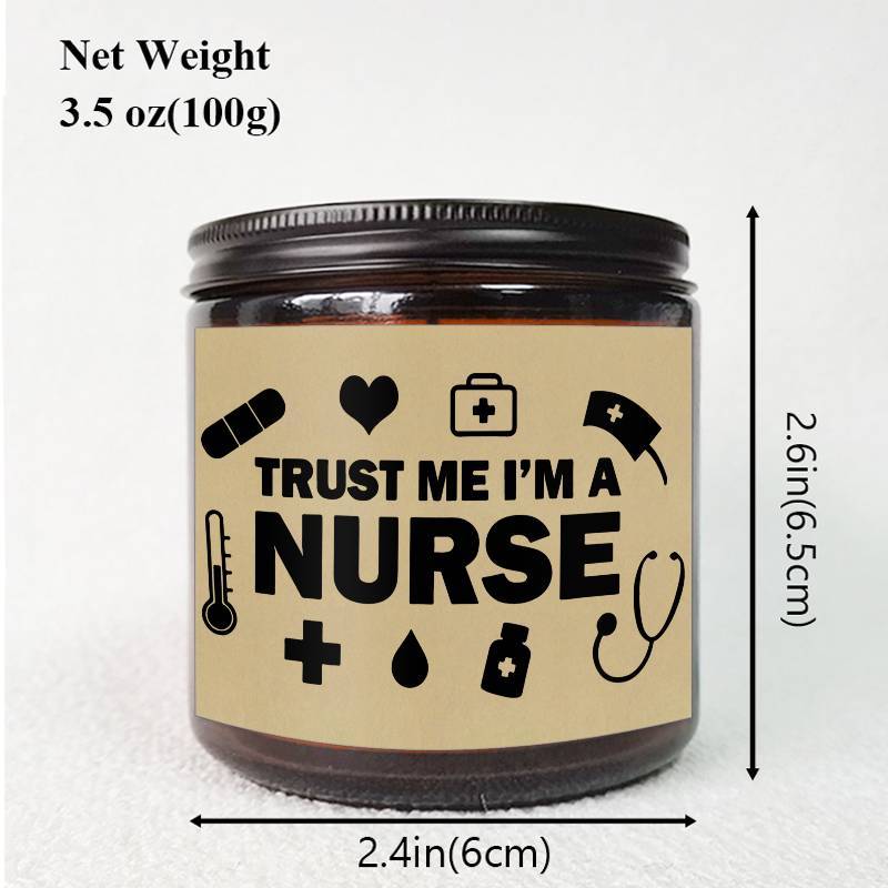 1pc Lavender Scented Candle 5.3oz - "Trust Me, I'm a Nurse" Design with Medical Symbols | Heartfelt Gift for Nurses, Nurse Appreciation, Graduation, Birthdays, Christmas | Soy Wax, Glass Container Lootquake LLC