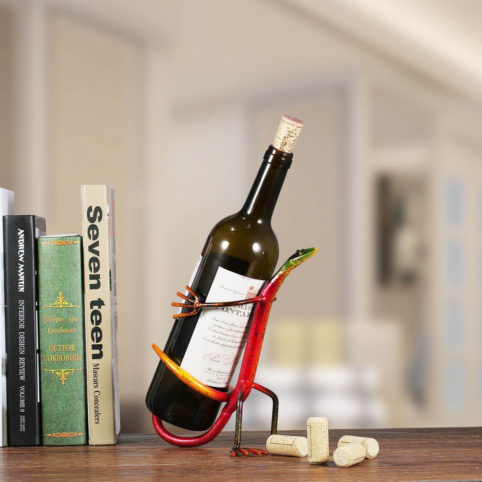 Lizard Wine Rack Metal Handicraft Home Pi-Mart