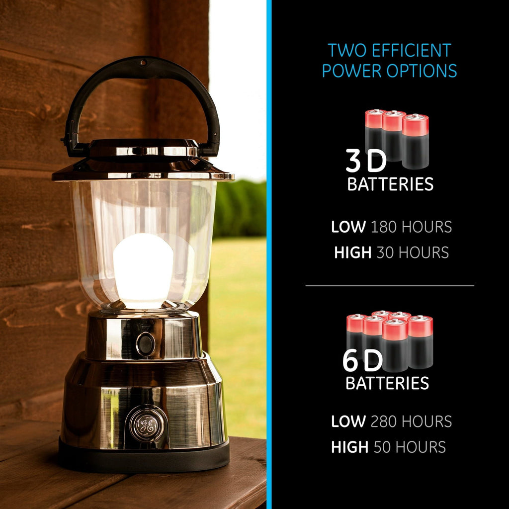 GE Enbrighten Water-Resistant 6D Dimmable LED Lantern, Nickel-Plated, 14210
