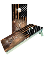 Buck American Flag Cornhole Boards - SJB-DIAMOND ELITES