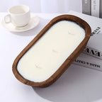 A Scented Candle with a Unique And Fresh Aroma, Made from Soy Wax And Presented in a Wooden Boat-Shaped Container. It Is Perfect for Homes, Hotels, And Upscale Restaurants. Widely Used to Create a Romantic And Warm Atmosphere