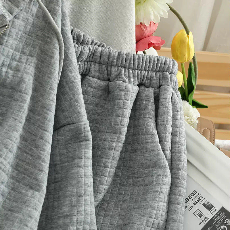 Hooded Cardigan Zipper Sports Three-piece Suit Pi-Mart