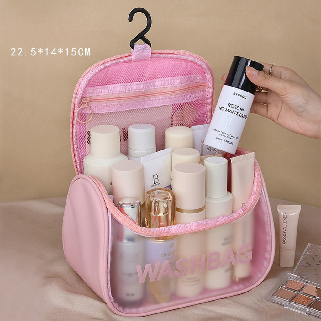 Travel Portable Cosmetic Bag – Large Capacity Unisex Hook Toilet Bag for Cosmetics Storage | Durable & Organized | Perfect for Travel and Daily Use - SJB-DIAMOND ELITES