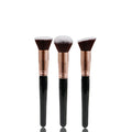 Flat Head Bevel Three Piece Portable Makeup Brush Pi-Mart