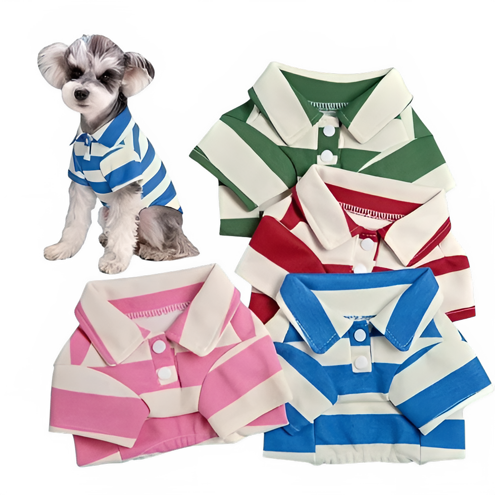 Pet Dog Clothes for Small Medium Dogs Pet Dog Polo Shirt Fashion Puppy Clothes Dogs Cats T-Shirt Pet Supplies Pi-Mart