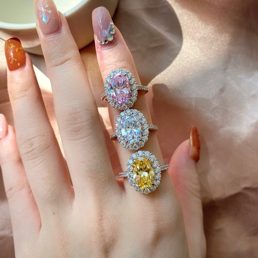 Sterling Silver Luxury Elegant Retro Elegant Zircon Ring Pi-Mart