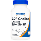 CDP Choline, Citicoline, 300 mg, 120 Capsules, Nutricost