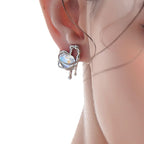 Sterling Silver Blue Stone Earrings Pi-Mart