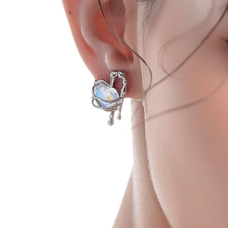 Sterling Silver Blue Stone Earrings Pi-Mart