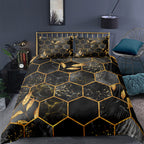 Digital Printing Geometric Quilt Cover Digital Printing Three-piece Set Pi-Mart
